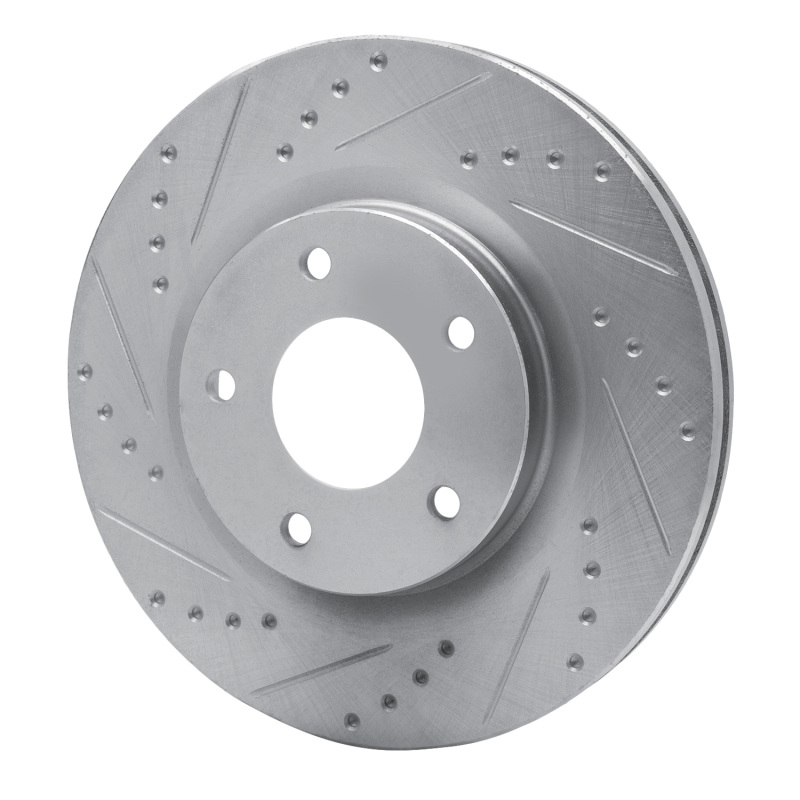 Chrysler SEBRING Brake Rotor (1) - Front Left - R1 Concepts - Drilled & Slotted - Silver - `07-`25